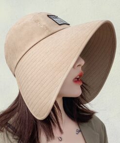 Women Summer Large Wide Brim Adjustable Visor Beach Hats Foldable Anti-UV Women Sun Hat Outdoor Travel Panama Female Cap Bonnet