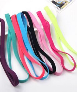 1 pc Women Men Yoga Headband Sport Anti-Slip Rubber Unisex Hair Accessories Summer New Fashion Fluorescent Green Hairband