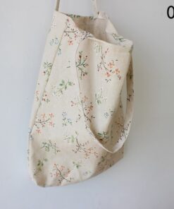 41*32cm New Arrival Women Girl Foldable Reusable Print Shopping Bag Eco Tote Handbag Beach Bag Cotton Linen Shoulder Bag