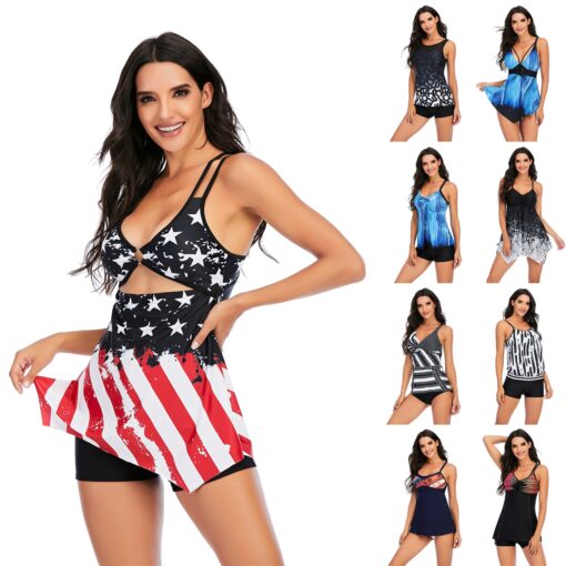 Swimwear Plus Size Female Tankini Bodysuit Two piece Flat angle Bathing Suit 2020 New Sport Swimsuit Women Beach wear Swimming