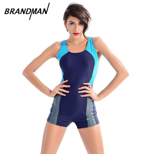 New European and American one-piece slim fit flat corner women's swimsuit