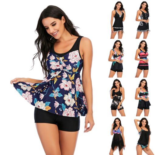 2020 Sexy Swimsuit Women Plus Size Tankini Sets Swim Vintage Beach Wear Backless Bathing Suits Female Bandage Monokini Swim Suit