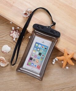 Runseeda 6Inch Floating Airbag Swimming Bag Waterproof Mobile Phone Pouch Cell Phone Case For Swim Diving Surfing Beach Use