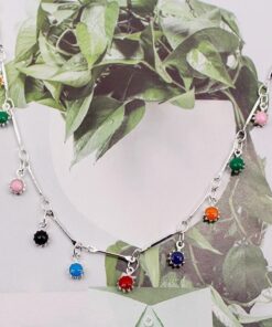 New Trend Zircon Beads Anklet for Women Summer Beach Colorful Stone Anklet Charms Jewelry Accessories Female Gifts