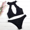 Women Swimsuit Bikini Set Halter Hollow Out 2 Piece Swimming Bathing Suits Female Swimwear 2020 Summer Beachwear Bikinis Set