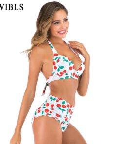 2020 Woman Plus Size Swimwear High Waist S-3XL Bikini Big Women Bathing Suits Floral Vintage Female Sexy Bather Swimsuits