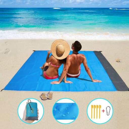 2*2M Portable Picnic Mat Waterproof Beach Mat Pocket Blanket Camping Tent Ground Mat Mattress Outdoor Camping Sleeping Mat