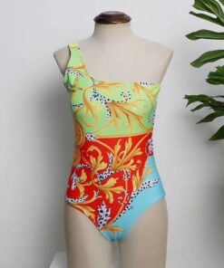 2020 Women New Arrivel One Piece Swimsuit Fashion One Shoulder Beachear Printed Swimwear Sexy Bathing Suits Swimsuits