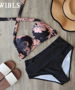 2020 Woman Plus Size Swimwear High Waist S-3XL Bikini Big Women Bathing Suits Floral Vintage Female Sexy Bather Swimsuits