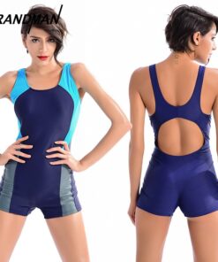 New European and American one-piece slim fit flat corner women's swimsuit