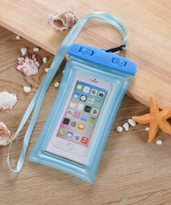 Runseeda 6Inch Floating Airbag Swimming Bag Waterproof Mobile Phone Pouch Cell Phone Case For Swim Diving Surfing Beach Use