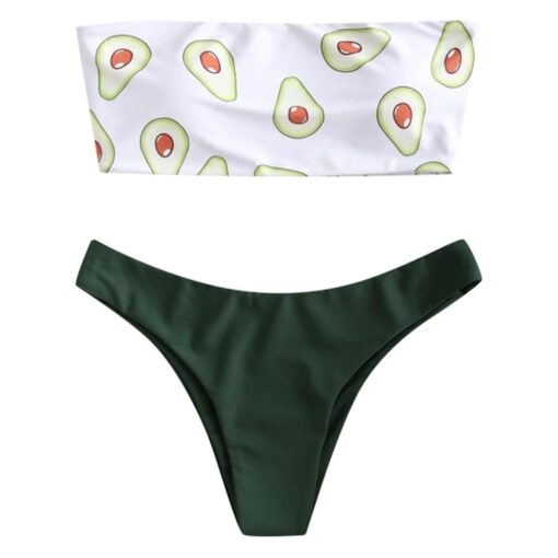 Multi-color swimwear bikini women Print Tube up Two Pieces Bikini Push-Up Swimsuit Swimwear Beachwear Lovely fashion Bikini#G40