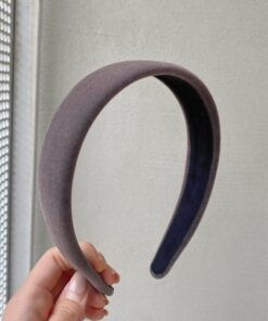 1PC Fashion Women Summer Velvet Headband Vintage Wide Side Press Elastic Hair Bands Soft Solid Girls Headwear Hair Accessories
