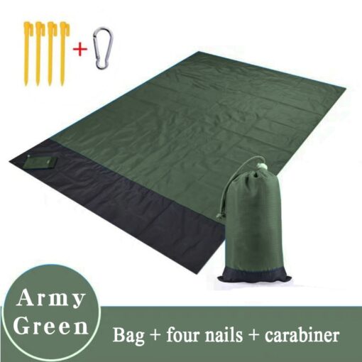 Outdoor Portable Beach Mat Folding Camping Pocket Picnic Mat Waterproof Moistureproof Tent Ground Mattress Lightweight Blanket