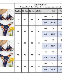 Sale Bikini Summer Floral Bikini Set Low Waist Swimwear Women Brazilian Bathing Suit Sexy Swimsuit Female Brazilian Biquini Q30