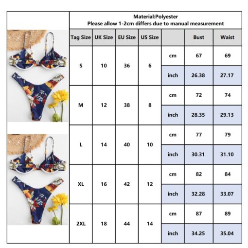 Sale Bikini Summer Floral Bikini Set Low Waist Swimwear Women Brazilian Bathing Suit Sexy Swimsuit Female Brazilian Biquini Q30