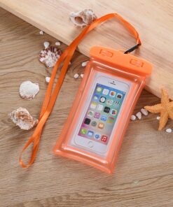 Runseeda 6Inch Floating Airbag Swimming Bag Waterproof Mobile Phone Pouch Cell Phone Case For Swim Diving Surfing Beach Use