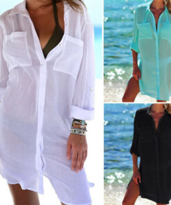 Hot 2019 Cotton Tunics for Beach Women Swimsuit Cover-ups Woman Swimwear Beach Cover up Beachwear Mini Dress Saida de Praia