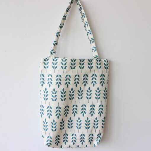 41*32cm New Arrival Women Girl Foldable Reusable Print Shopping Bag Eco Tote Handbag Beach Bag Cotton Linen Shoulder Bag