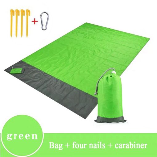 Outdoor Portable Beach Mat Folding Camping Pocket Picnic Mat Waterproof Moistureproof Tent Ground Mattress Lightweight Blanket