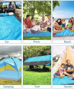 210*200cm Portable Pocket Picnic Mat Waterproof Sand Beach Mat Outdoor Camping Folding Blanket Picknick Tent Cover Bedding Bed#2