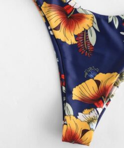 Sale Bikini Summer Floral Bikini Set Low Waist Swimwear Women Brazilian Bathing Suit Sexy Swimsuit Female Brazilian Biquini Q30