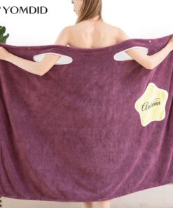 Wearable Bath Towel Superfine Fiber Towels Soft and Absorbent Chic Towel for Autumn Hotel Home Bathroom Gifts Women Bathrobe