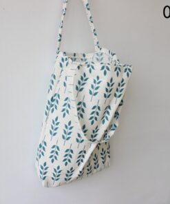 41*32cm New Arrival Women Girl Foldable Reusable Print Shopping Bag Eco Tote Handbag Beach Bag Cotton Linen Shoulder Bag