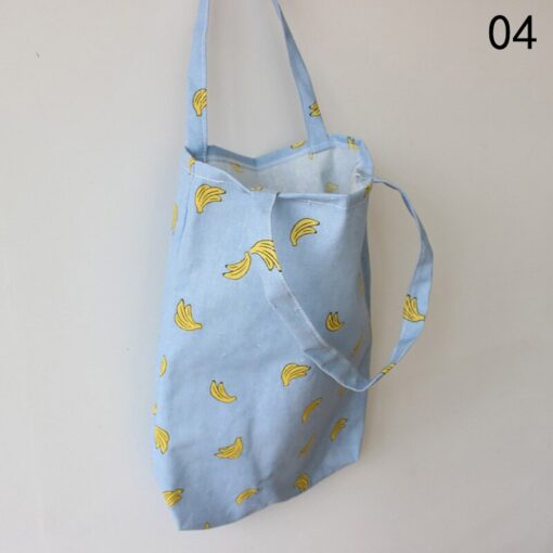 41*32cm New Arrival Women Girl Foldable Reusable Print Shopping Bag Eco Tote Handbag Beach Bag Cotton Linen Shoulder Bag