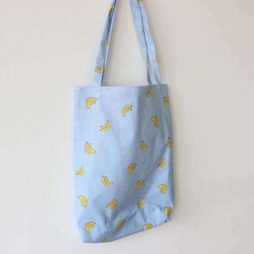 41*32cm New Arrival Women Girl Foldable Reusable Print Shopping Bag Eco Tote Handbag Beach Bag Cotton Linen Shoulder Bag