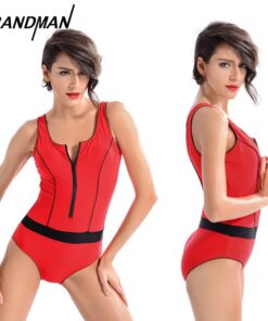 New European and American one-piece zipper fashion triangle sports women's swimsuit