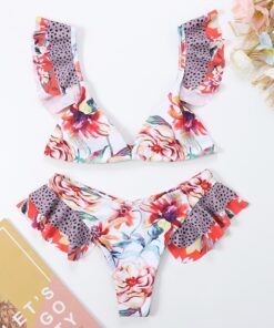 Cute Bikinis 2021 Sexy Bikini Set Micro Bikini Ruffle Swimsuits Female Swimwear Thong Bathing Suit Brazilian Biquini Bather