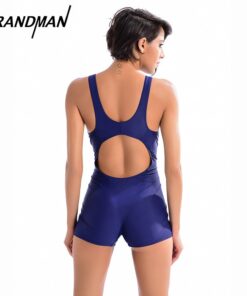 New European and American one-piece slim fit flat corner women's swimsuit