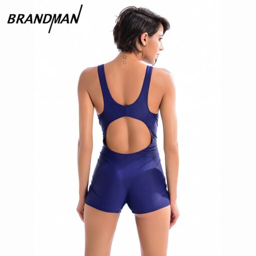 New European and American one-piece slim fit flat corner women's swimsuit