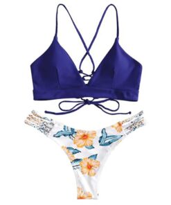 Women Swimwear Cut Flower Two Piece Sexy Bikini Set Pushups Swimsuit Set Bikini Bottoms High Waisted Swimming Suit купальник*P