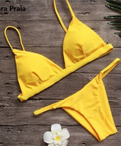 9 Colors Solid Bikini Set 2019 Sexy Push Up Swimwear Women Brazilian Swimsuit Low Waist Biquini Halter Two Pieces Bathing Suit