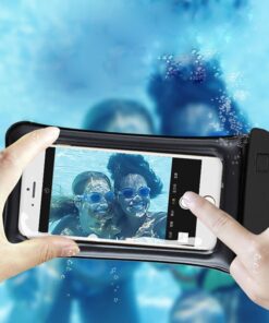 Runseeda 6Inch Floating Airbag Swimming Bag Waterproof Mobile Phone Pouch Cell Phone Case For Swim Diving Surfing Beach Use