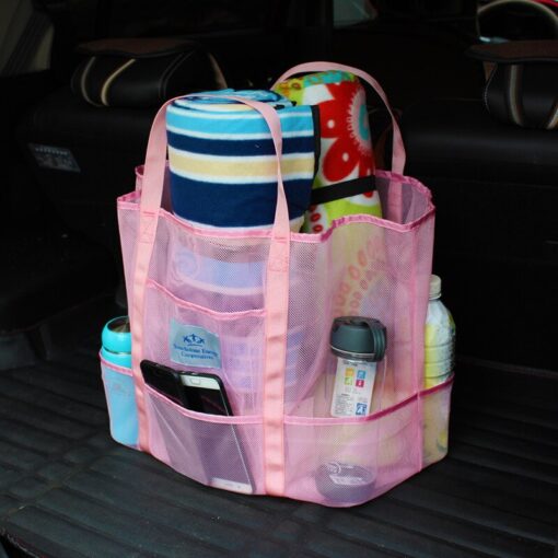 2019 Newest Women Swimming Bag Beach Sand Free Storage Handbag Cosmetic Pouch Portable Foldable Mesh Bags For Toys Shoes Clothes