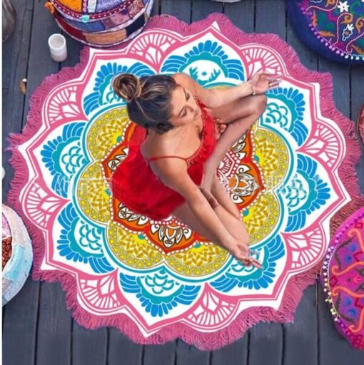 Beach Towel Tassel Yoga Mat Carpet Tapete Doormat Tapestry Indian Mandala Blankets Bathroom Carpet Camping Mattress