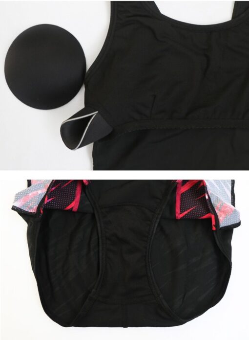 New Professional Round Neck Swimsuit Women One Piece Sport Bathing Suit Athlete Swimwear Backless Bodysuit Plus Size