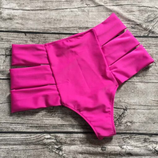 S-XL Wholesale High Waist Women Bikini Bottom Shorts Elactic Women Swimwear Bottoms 5 Color Bathing Suit Beachwear Thong Shorts