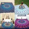 Beach Towel Tassel Yoga Mat Carpet Tapete Doormat Tapestry Indian Mandala Blankets Bathroom Carpet Camping Mattress 3 Colors