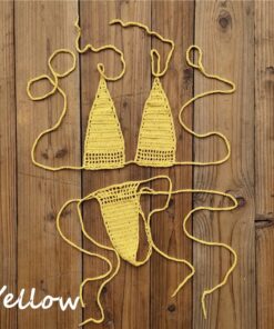 13 Color Hand Crochet Sunbathing Hot Bikini Women Sexy Micro Swimwear Mini Lingerie Sets