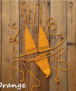 13 Color Hand Crochet Sunbathing Hot Bikini Women Sexy Micro Swimwear Mini Lingerie Sets
