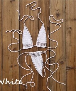 13 Color Hand Crochet Sunbathing Hot Bikini Women Sexy Micro Swimwear Mini Lingerie Sets