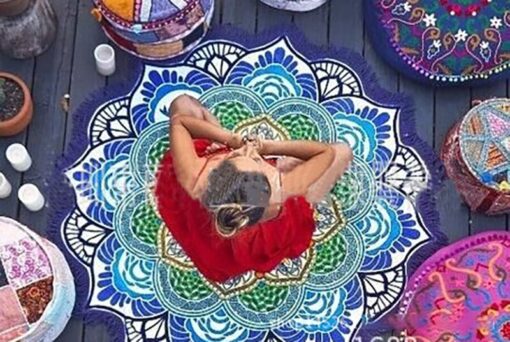 Beach Towel Tassel Yoga Mat Carpet Tapete Doormat Tapestry Indian Mandala Blankets Bathroom Carpet Camping Mattress