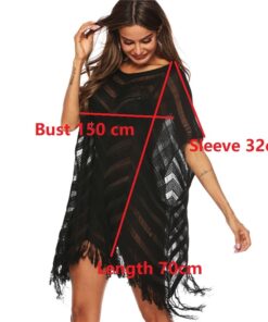 Tassel Woman Tunic Beach Dress Black Beachwear Swimsuit Swim Wear Dresses Womens Bathing Suit Cover Ups White Black V Style Sexy
