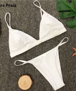 9 Colors Solid Bikini Set 2019 Sexy Push Up Swimwear Women Brazilian Swimsuit Low Waist Biquini Halter Two Pieces Bathing Suit