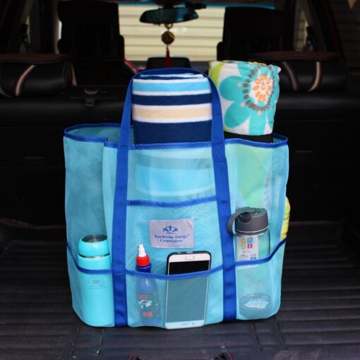 2019 Newest Women Swimming Bag Beach Sand Free Storage Handbag Cosmetic Pouch Portable Foldable Mesh Bags For Toys Shoes Clothes