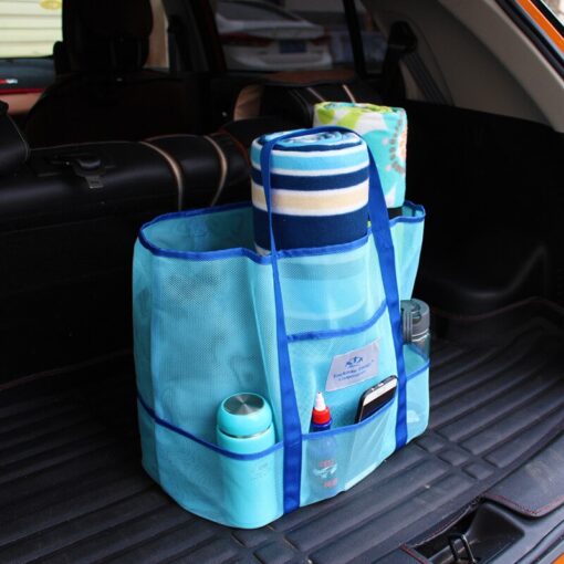 2019 Newest Women Swimming Bag Beach Sand Free Storage Handbag Cosmetic Pouch Portable Foldable Mesh Bags For Toys Shoes Clothes